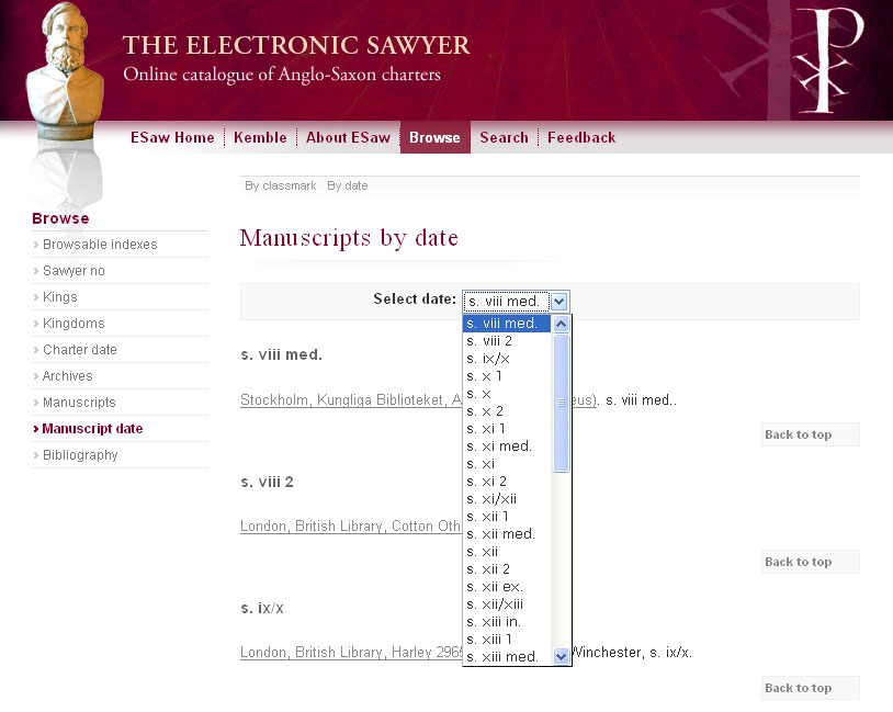 Sample page for the Electronic Sawyer.